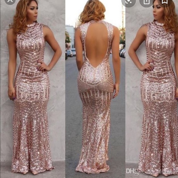 Brand new rose gold sequin dress - Picture 6 of 6